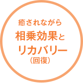 癒されながらリカバリー(回復)と相乗効果!